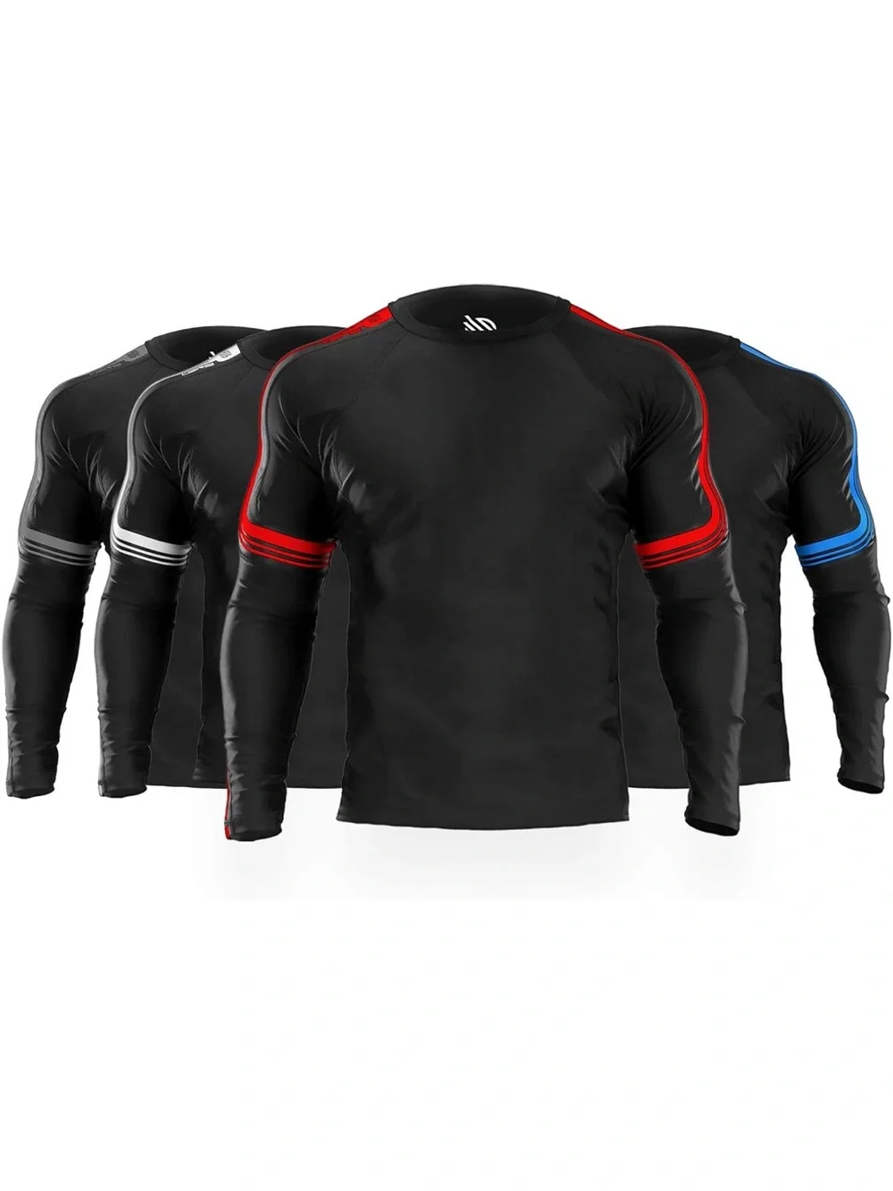 Sanabul Black & Red Long Sleeve Men’s jujutsu rash guard/ workout top